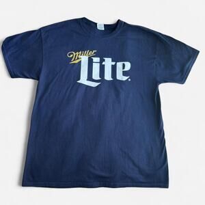 JERZEES Unisex XL Graphic T-Shirt Blue White Dri-Power